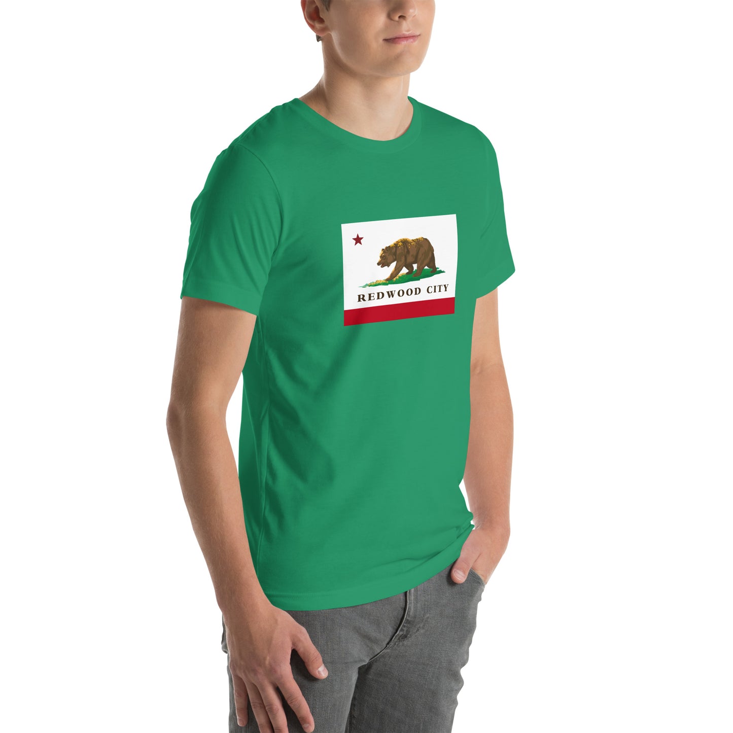 Redwood City CA Flag T-shirt