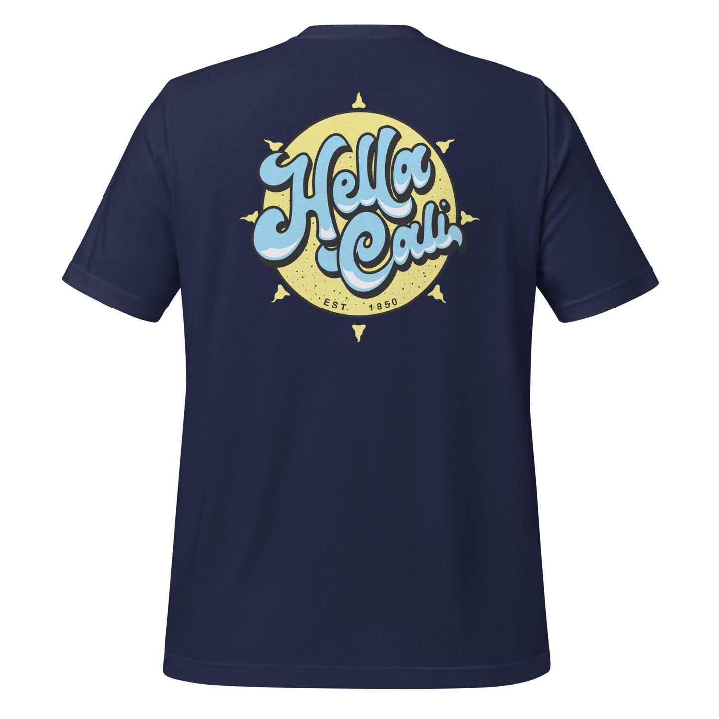 Hella Cali Shirt (Blue, White, Yellow Logo)