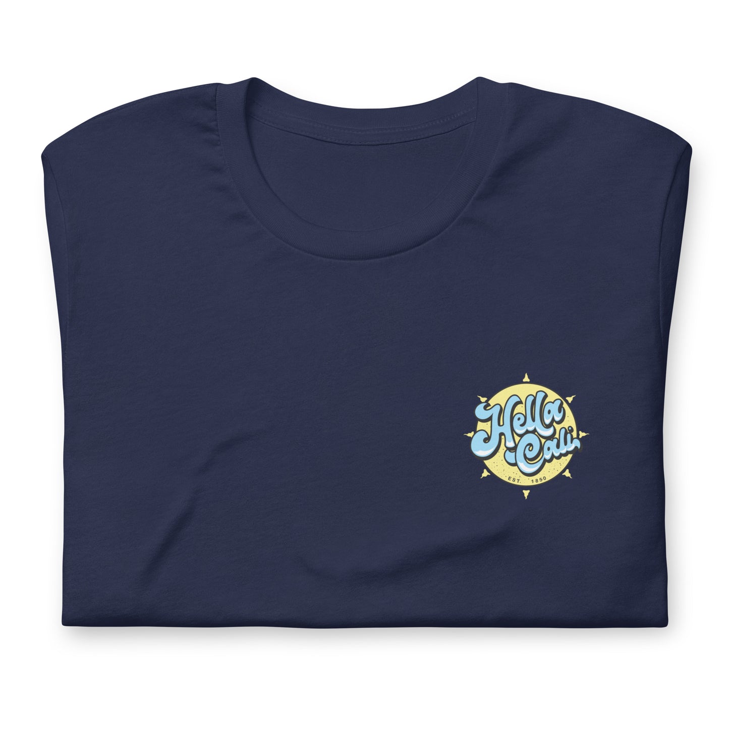 Hella Cali Shirt (Blue, White, Yellow Logo)