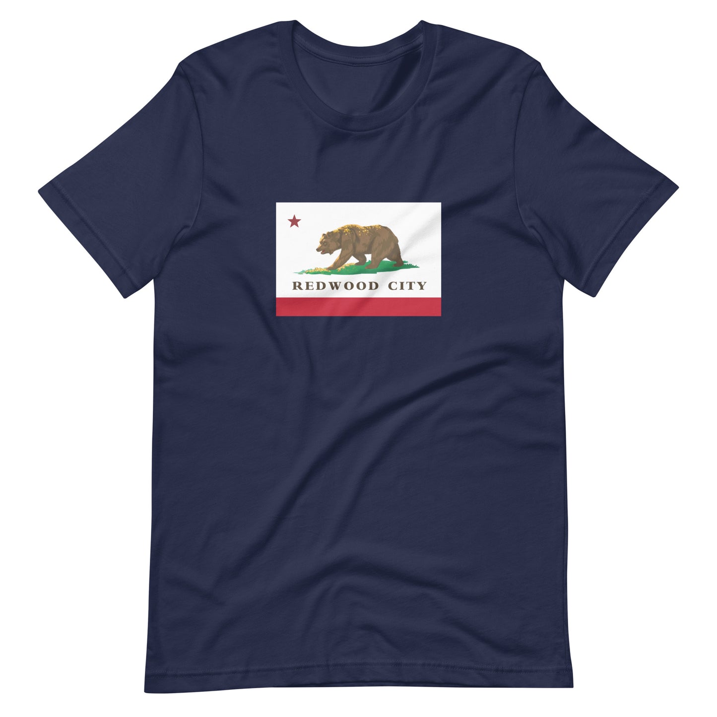 Redwood City CA Flag T-shirt