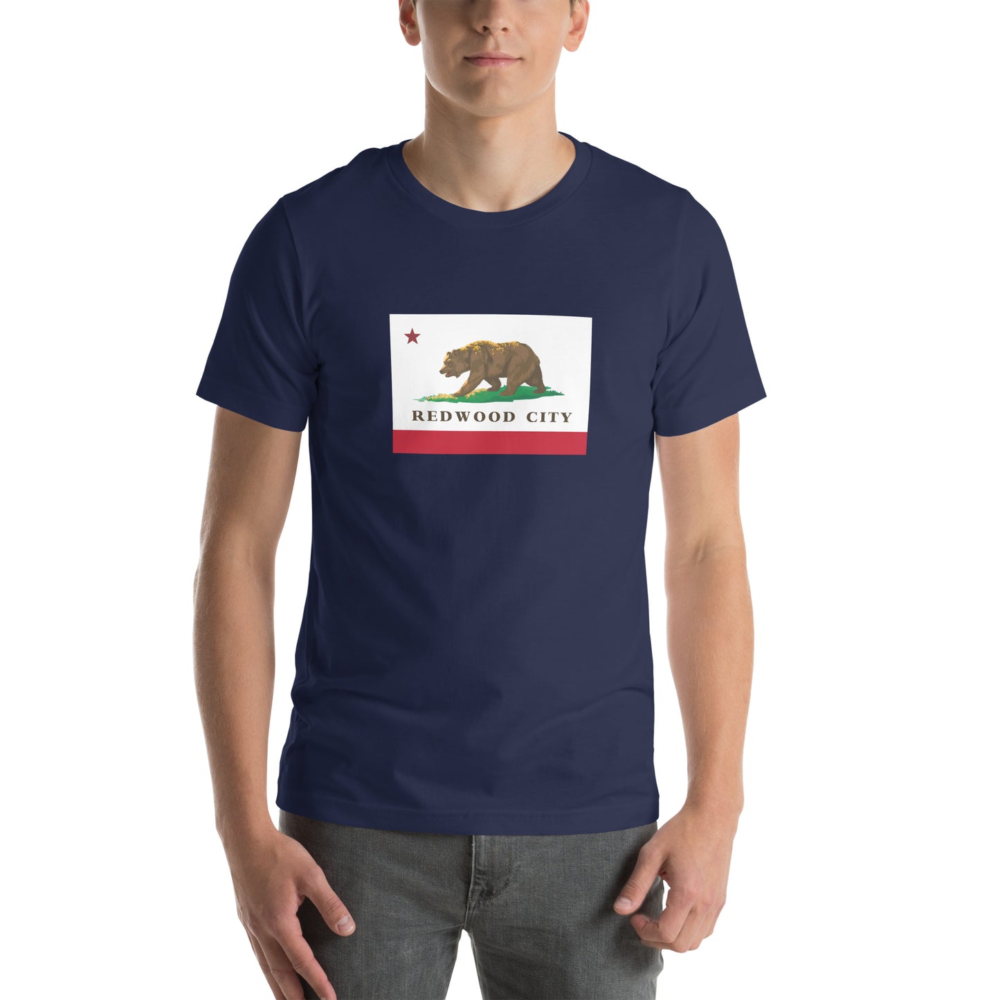 Redwood City CA Flag T-shirt