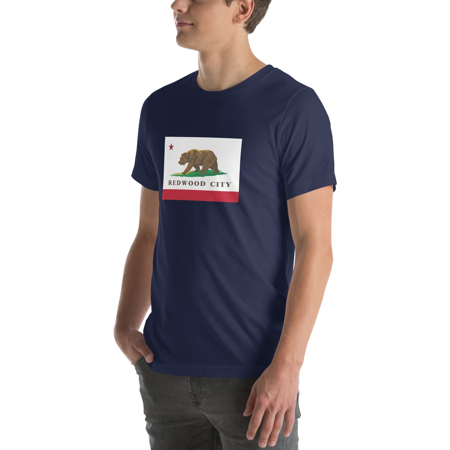 Redwood City CA Flag T-shirt