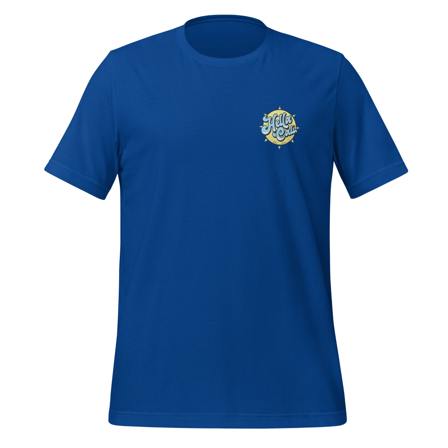 Hella Cali Shirt (Blue, White, Yellow Logo)