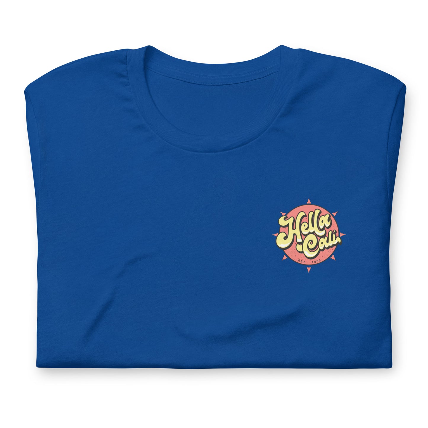 Hella Cali Yellow Lettering Orange Sun Logo Shirt