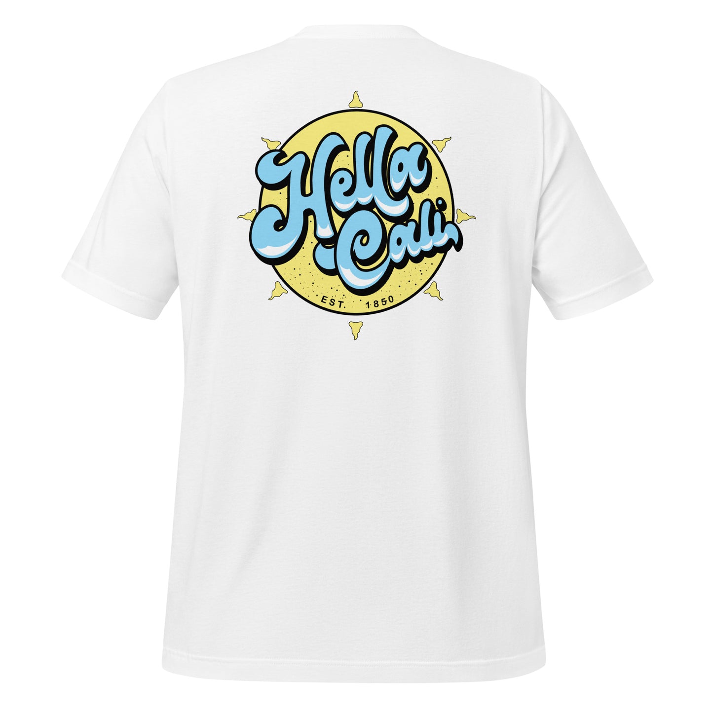 Hella Cali Shirt (Blue, White, Yellow Logo)