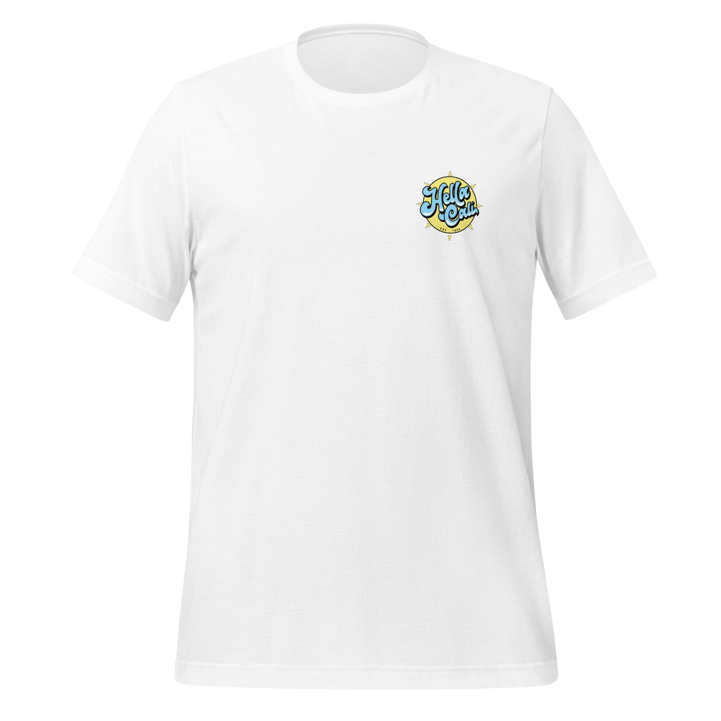 Hella Cali Shirt (Blue, White, Yellow Logo)