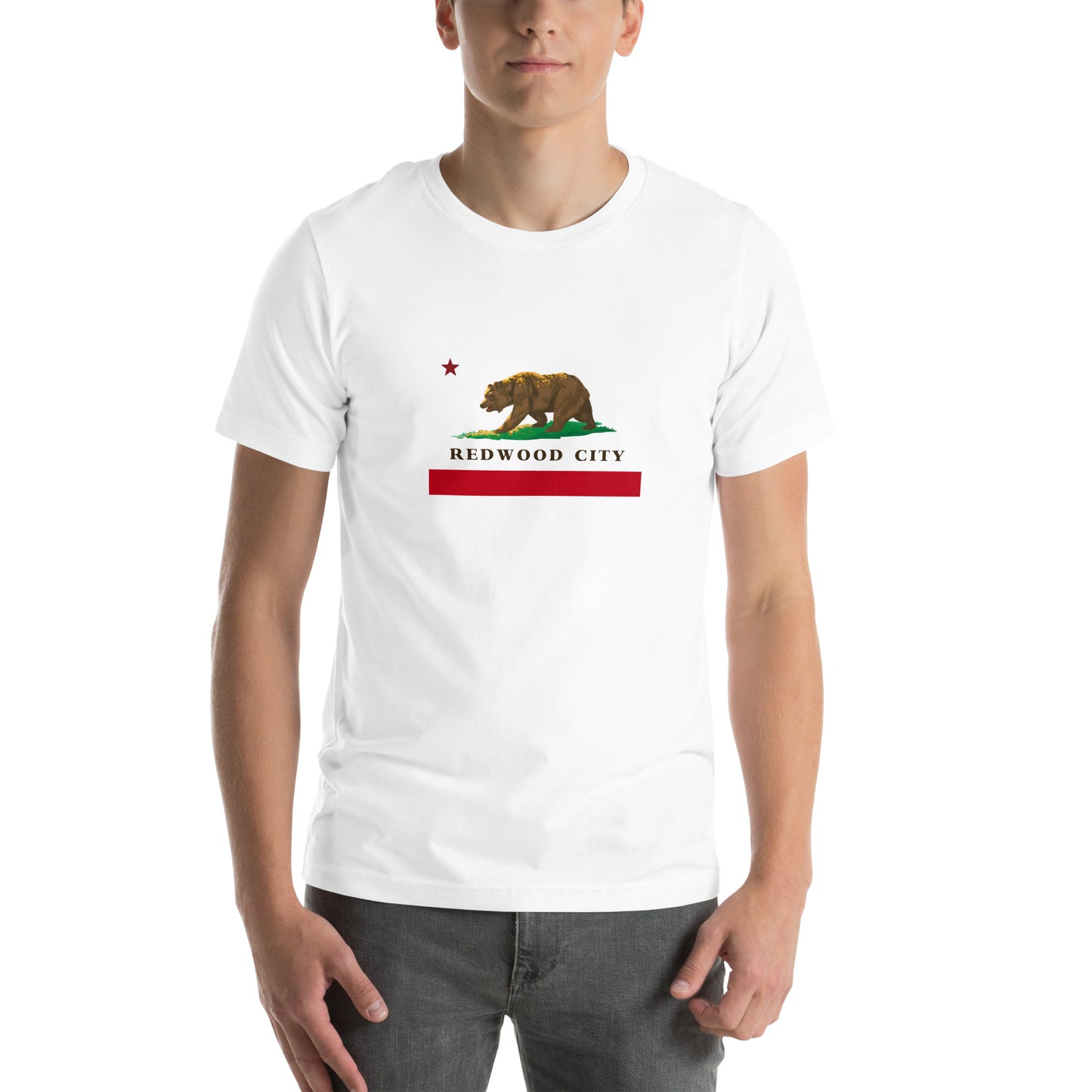 Redwood City CA Flag T-shirt