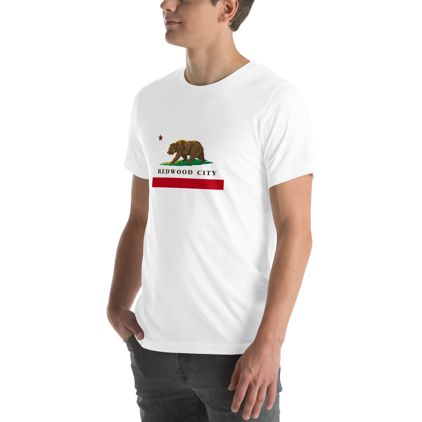 Redwood City CA Flag T-shirt