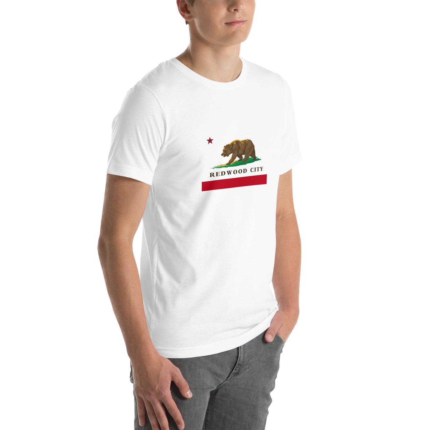 Redwood City CA Flag T-shirt