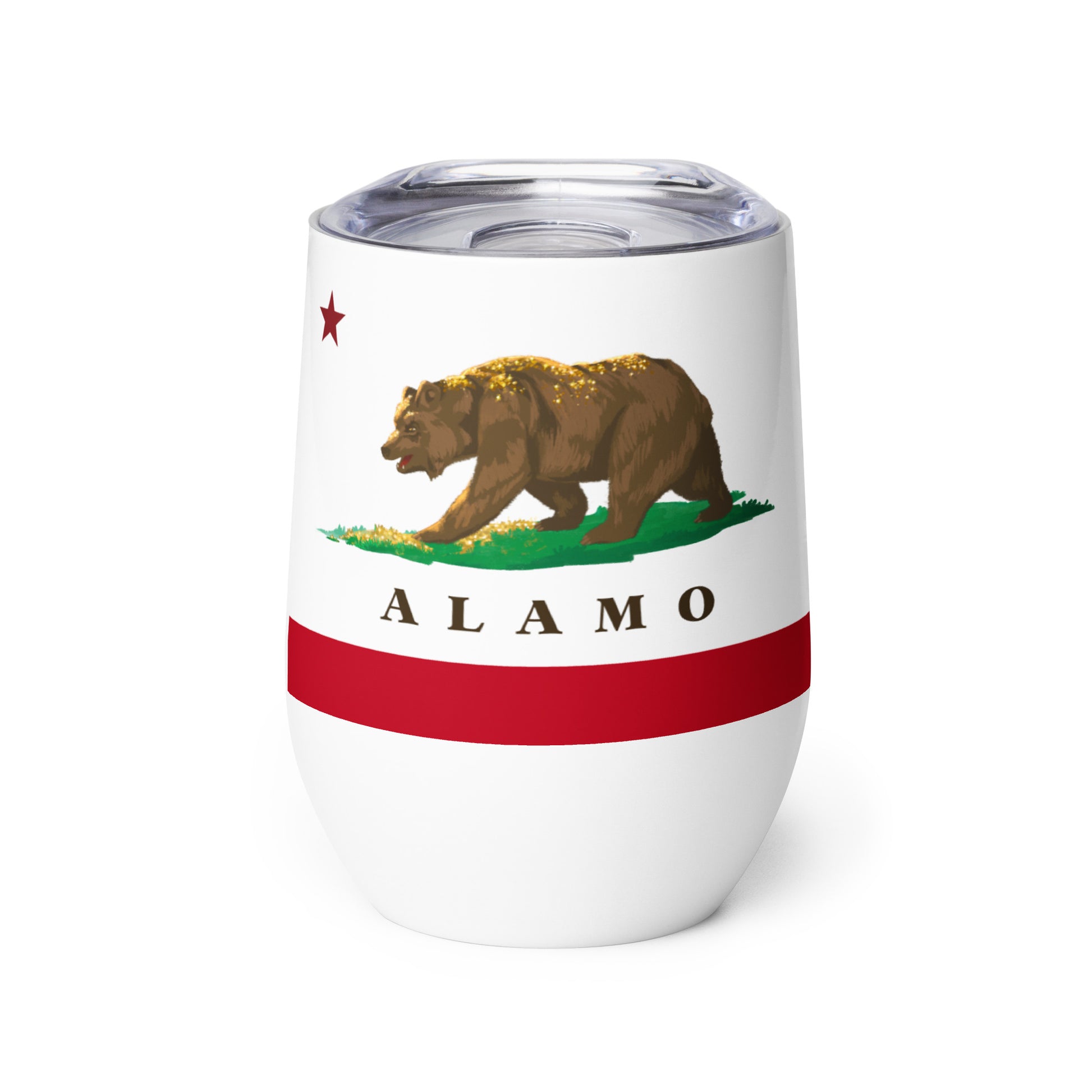 Alamo CA Wine tumbler - CAFlags