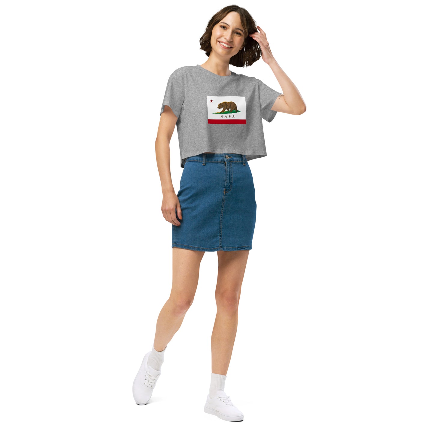 Napa CA Women’s crop top - CAFlags