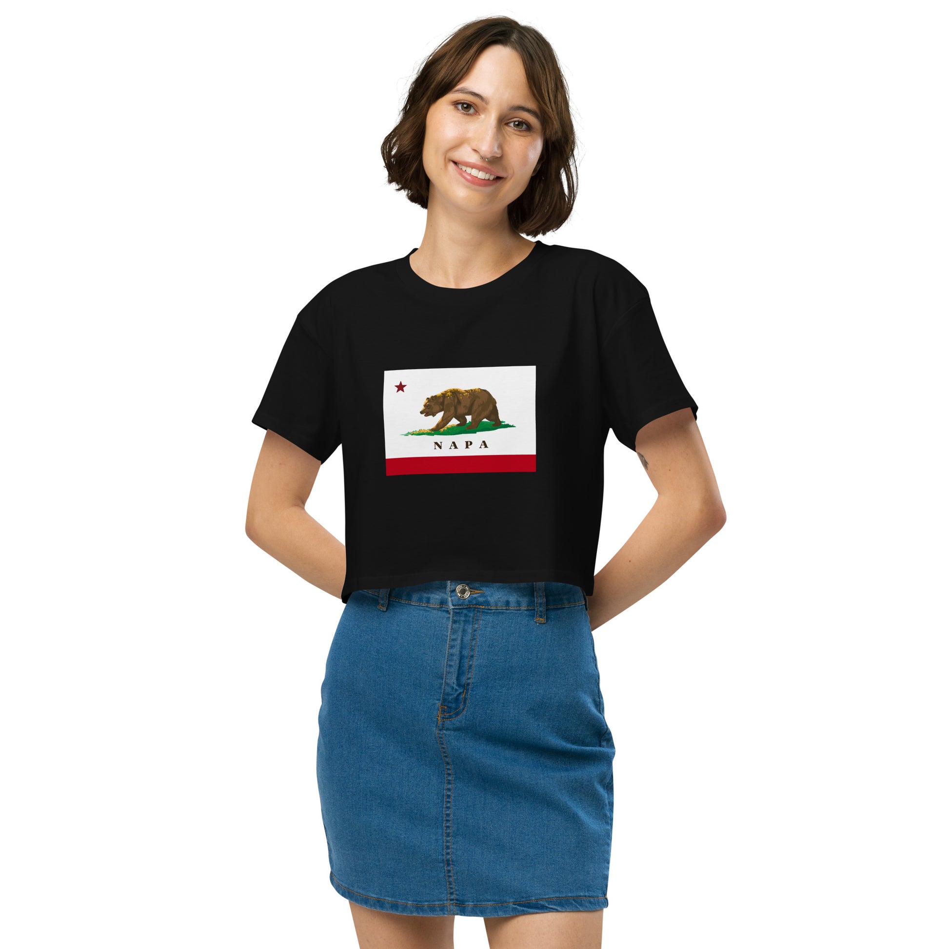 Napa CA Women’s crop top - CAFlags