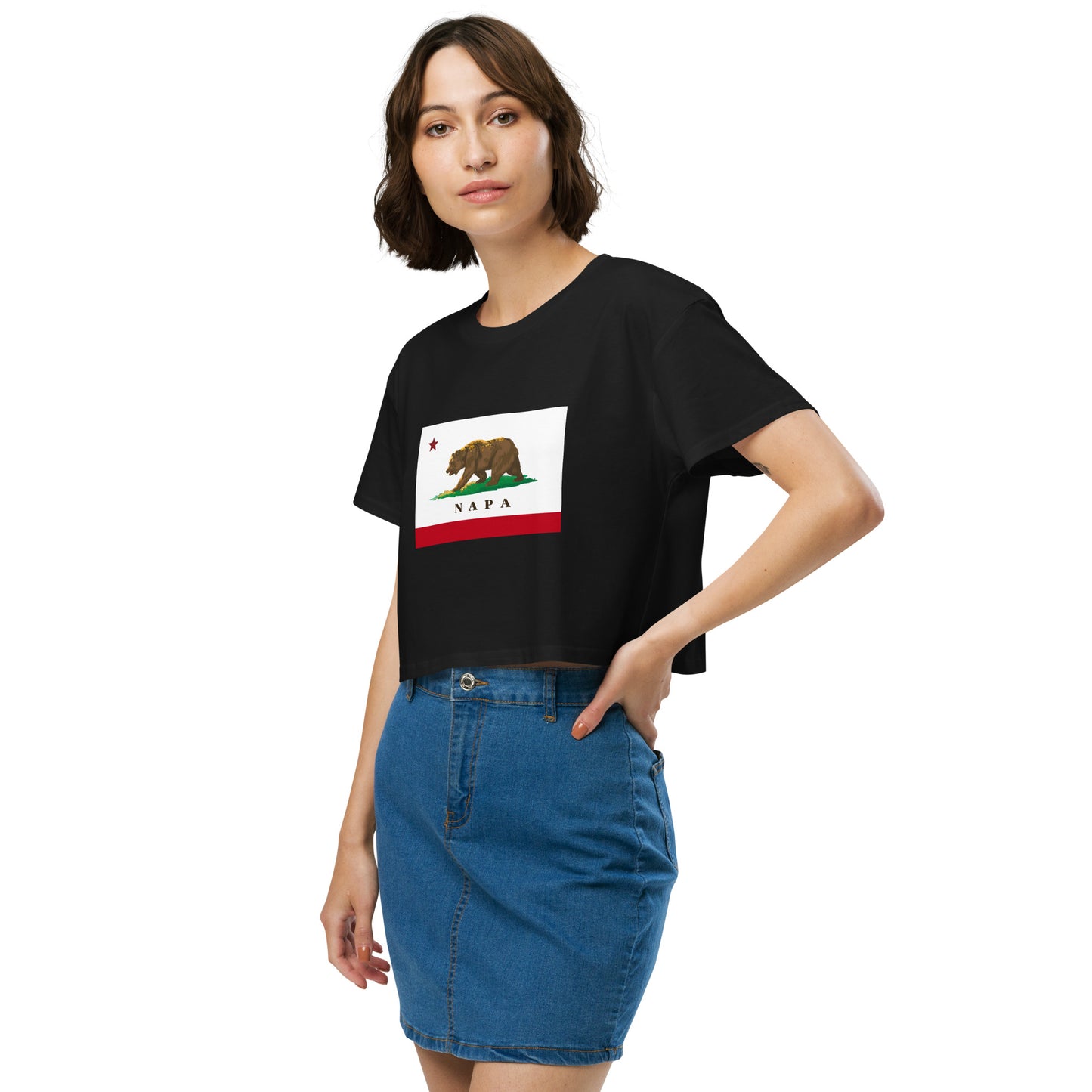 Napa CA Women’s crop top - CAFlags