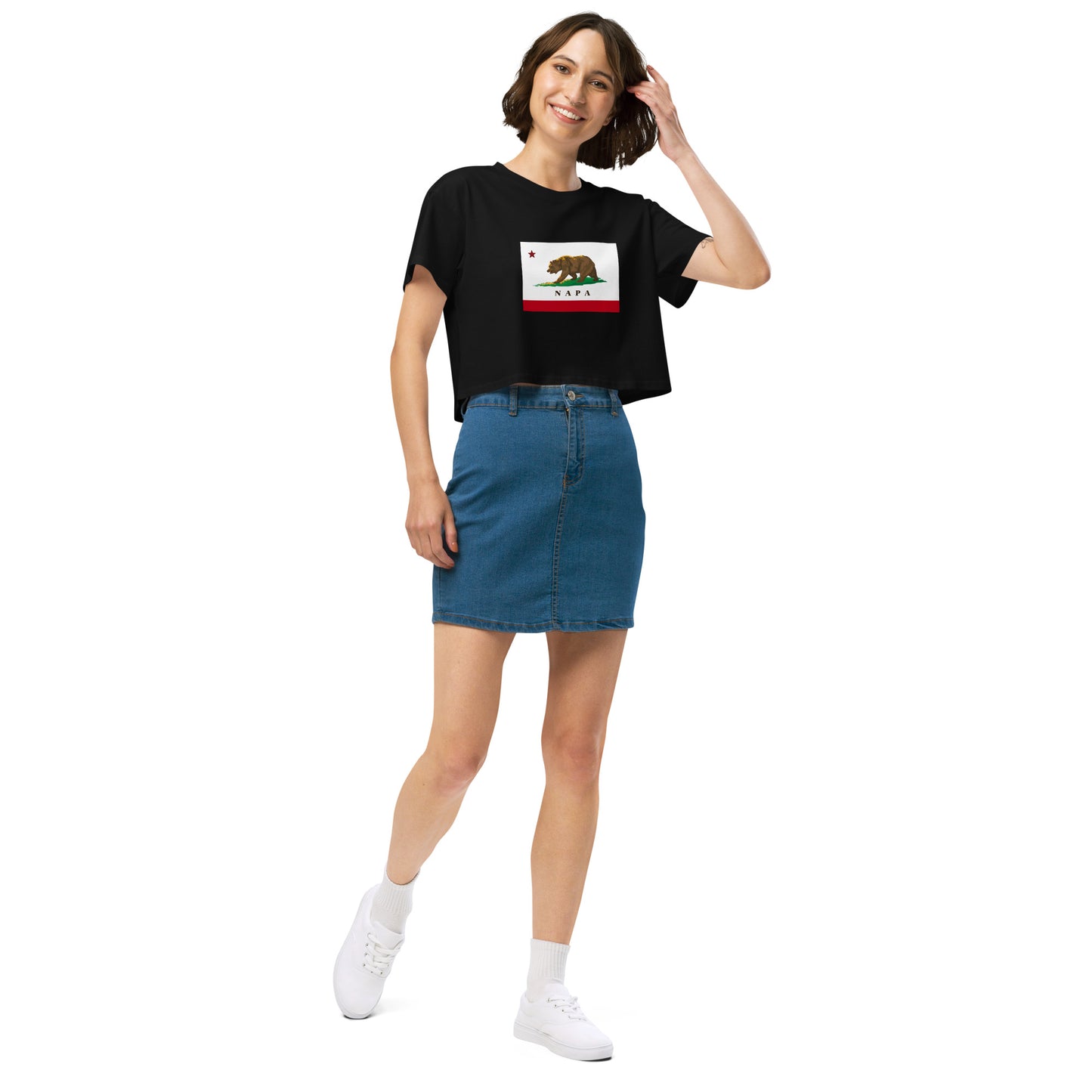 Napa CA Women’s crop top - CAFlags