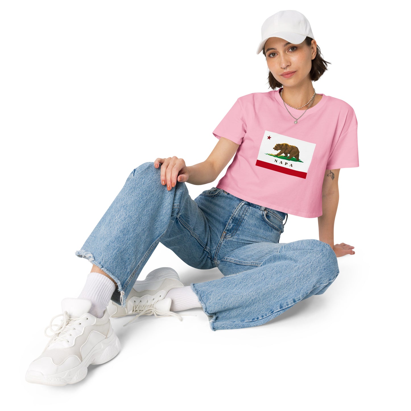 Napa CA Women’s crop top - CAFlags