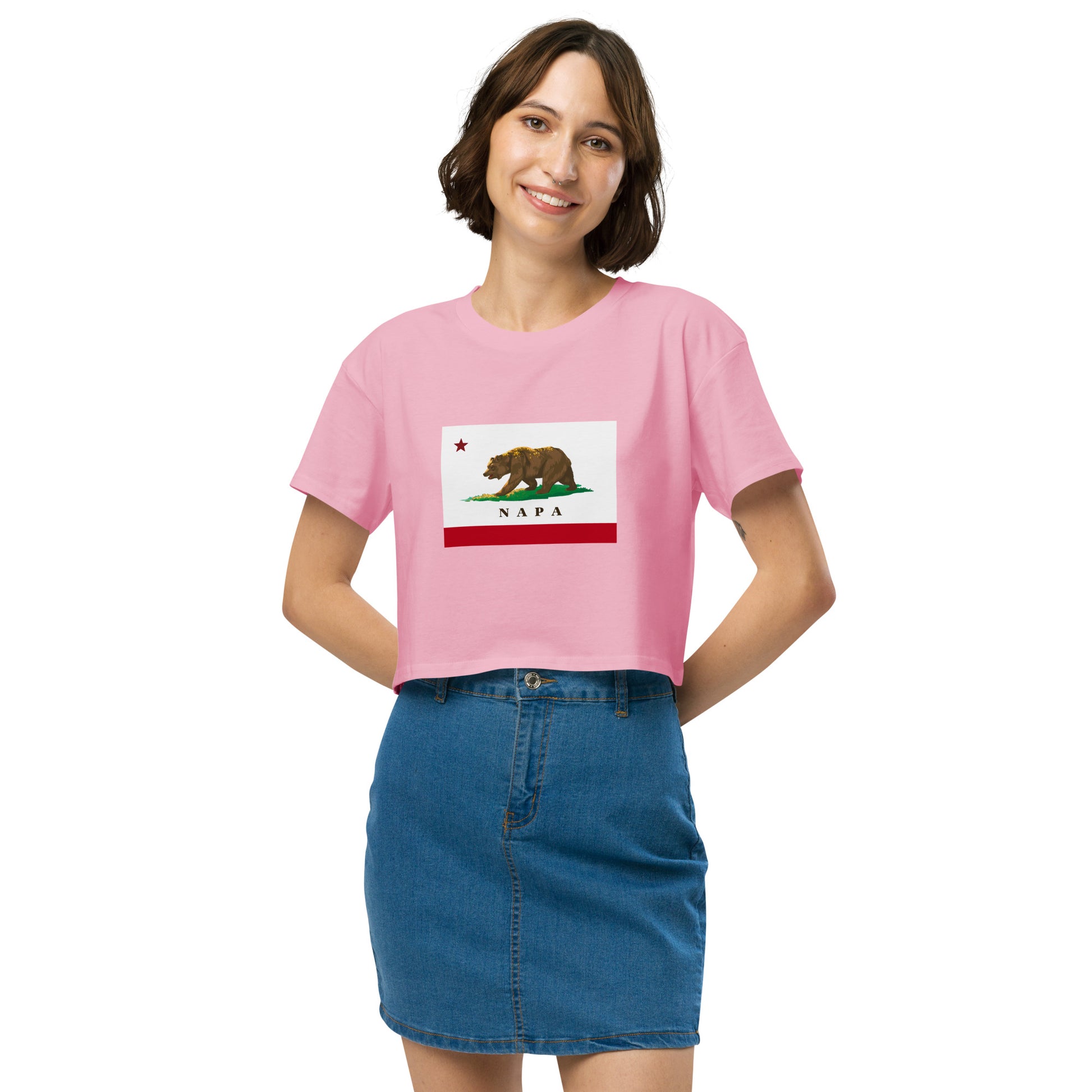 Napa CA Women’s crop top - CAFlags