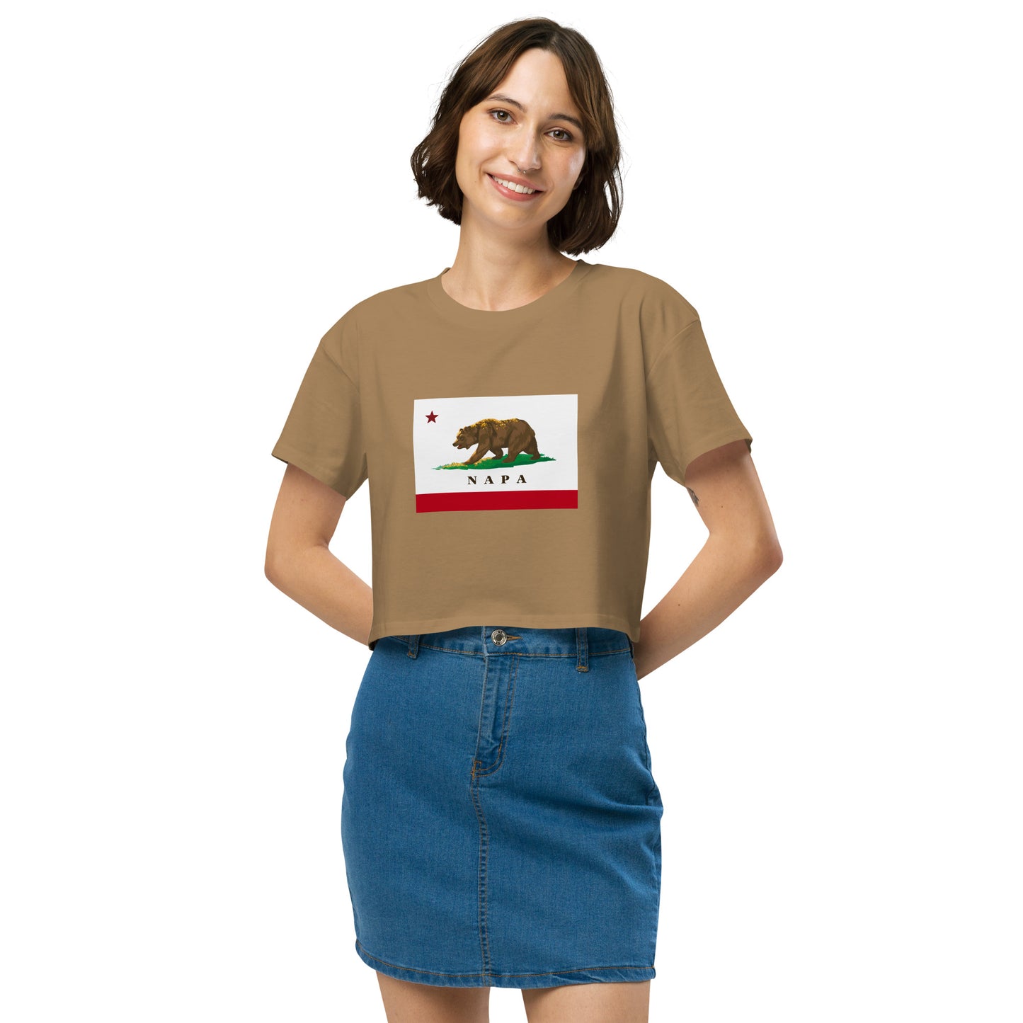 Napa CA Women’s crop top - CAFlags