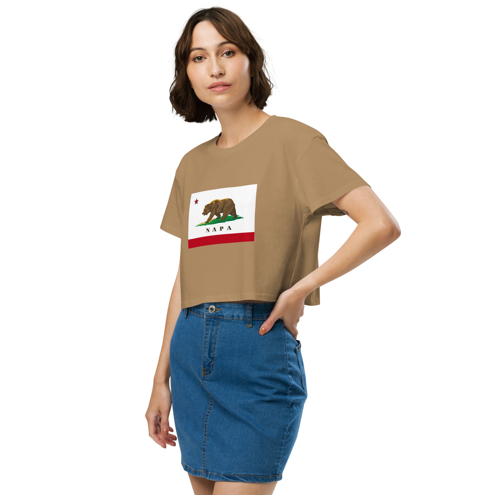 Napa CA Women’s crop top - CAFlags