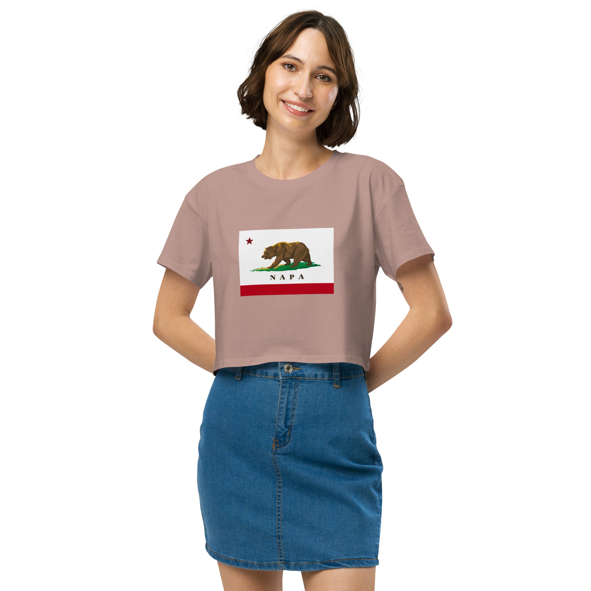 Napa CA Women’s crop top - CAFlags