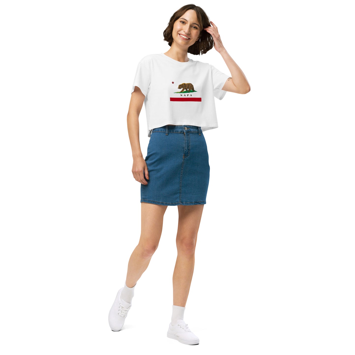 Napa CA Women’s crop top - CAFlags